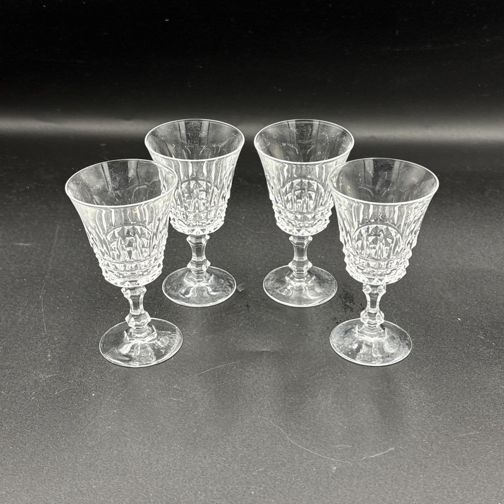 4 Cristal D'Arques Durand Tuilleries Villandry Cordials 3-3/4" Crystal Stemware